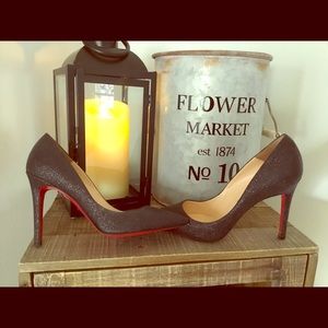 Christian Louboutin Black Glitter - Authentic